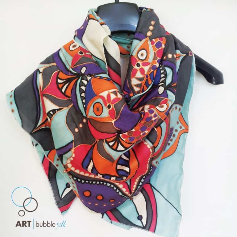 Silk scarves gallery - ARTbubble Silk - Gabriela Holcer